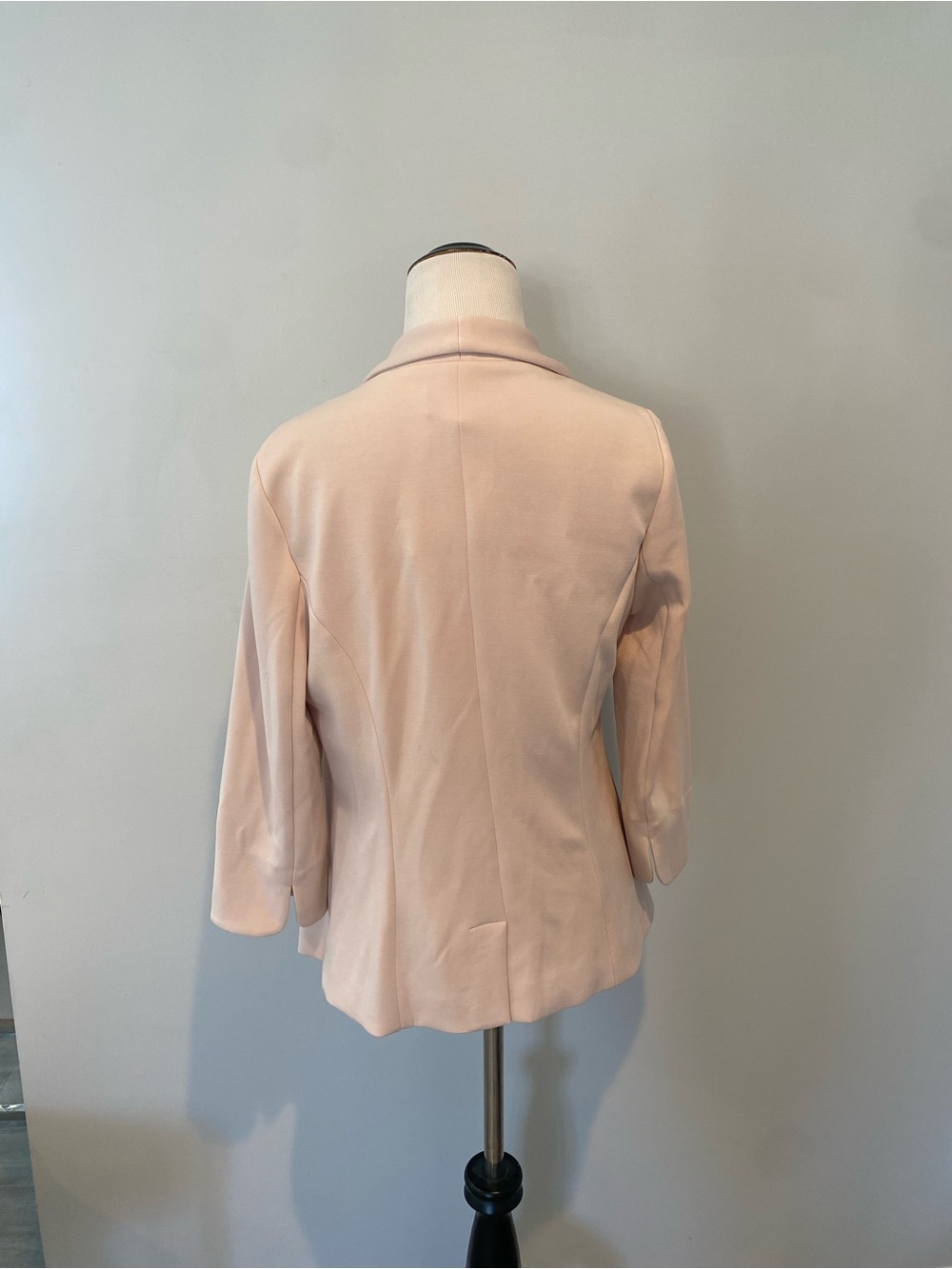 Skies Are Blue Blush Open-Front Shawl Collar Blazer - Picture 2 of 3